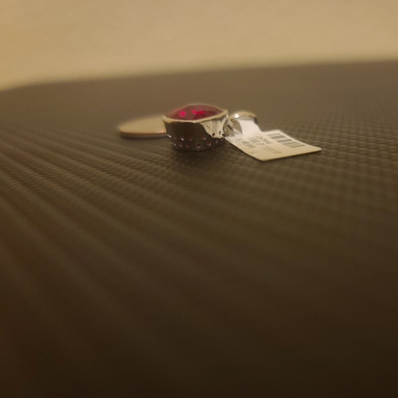 Lab Created Ruby Pendant - Picture 2 of 3